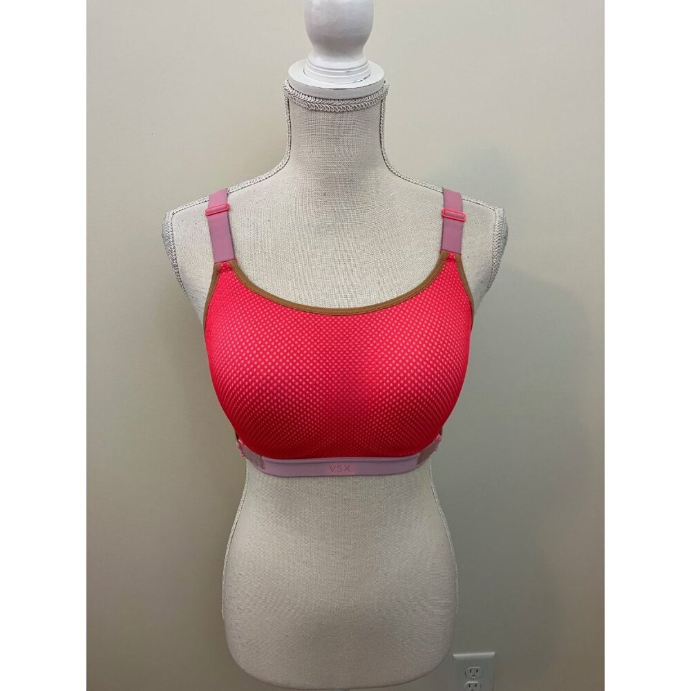 Victoria's Secret VSX Orange Racer Back Workout Bra Size 30B